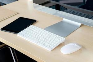 Business and workplace concept. computer keyboard photo