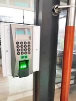 Fingerprint and access control in a office building photo