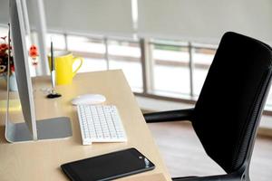 Business and workplace concept. computer keyboard photo