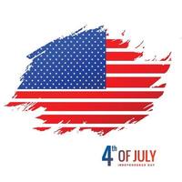 Independence day 4th of july american flag background vector