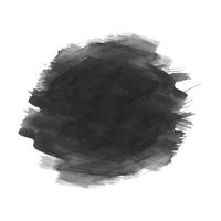 mano dibujar trazo de acuarela negra sobre fondo blanco vector