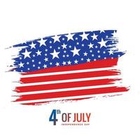 Independence day 4th of july american flag background vector