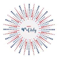 Happy 4th of July Independence day on firework background vector