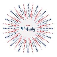 Happy 4th of July Independence day on firework background vector