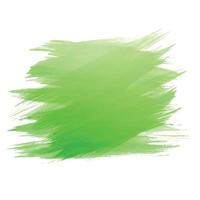 Hand draw green watercolor strock on white background vector
