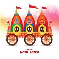 festival de rath yatra para el señor jagannath puri fondo del festival de odisha vector