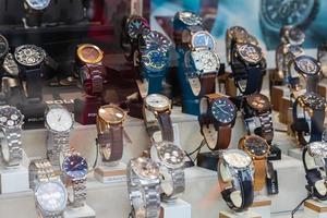 Side Turkey  February 20 2022 Shop window with a huge selection of men's watches photo