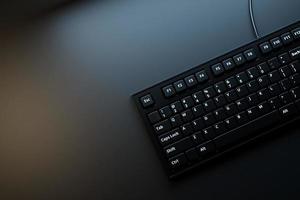 3d illustration,  gaming keyboard with LED backlit. Realistic computer keyboard. photo