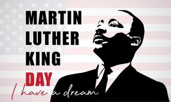 Martin Luther King Day flyer, banner or poster. Vector illustration