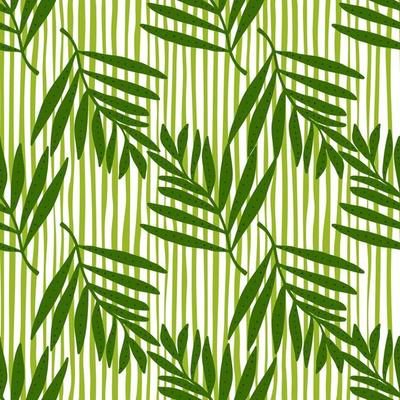 Creative tropical palm leaves seamless pattern. Jungle leaf wallpaper. Botanical floral background. Exotic plant backdrop.