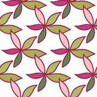 Simple foliage seamless pattern. Doodle leaves wallpaper. Botanical elements background. vector