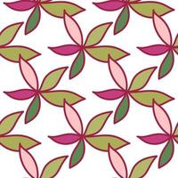 Simple foliage seamless pattern. Doodle leaves wallpaper. Botanical elements background. vector