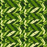 Linear tropical palm leaves seamless pattern. Exotic botanical texture. vector