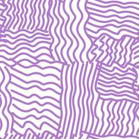 patrón transparente de rayas púrpura abstracto. líneas de boceto dibujadas a mano papel tapiz sin fin. origen étnico de onda decorativa. vector