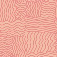 Hand drawn sketch pink lines endless wallpaper. Abstract striped seamless pattern. Decorative wave ethnic background. vector