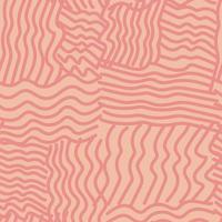 Hand drawn sketch pink lines endless wallpaper. Abstract striped seamless pattern. Decorative wave ethnic background. vector