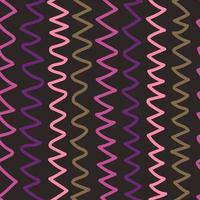 Vintage zig zag lines seamless pattern. Abstract wave background in doodle style. Retro stripes print wallpaper. vector