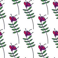 Simple small flower seamless pattern. Cute floral wallpaper. vector