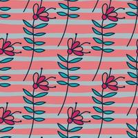 Simple small flower seamless pattern. Cute floral wallpaper. vector