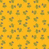 Flower seamless pattern in naive art style. Abstract simple floral wallpaper. vector