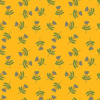 Flower seamless pattern in naive art style. Abstract simple floral wallpaper. vector