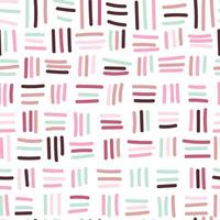 Hand drawn sketch lines seamless pattern. Simple ethnic background. Striped endless wallpaper. Doodle style. vector