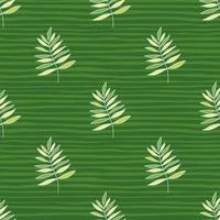 Abstract outline tropical palm leaves seamless pattern. Jungle leaf wallpaper. vector