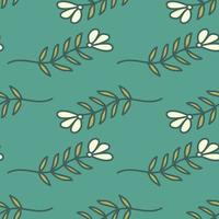 Abstract simple flower seamless pattern. Children's floral wallpaper. Cute plants endless backdrop. vector