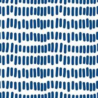 Blue broken line seamless pattern. Hand drawn dash lines endless wallpaper. vector