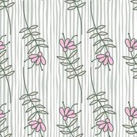 Simple small flower seamless pattern. Cute floral wallpaper. vector