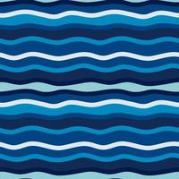 Simple horizontal stripes seamless pattern. Nawy blue backdrop. Abstract wavy line wallpaper. Waves background. vector