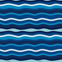 Simple horizontal stripes seamless pattern. Nawy blue backdrop. Abstract wavy line wallpaper. Waves background. vector