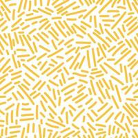 Yellow lines seamless pattern in doodle style. Hand drawn confetti endless wallpaper. vector