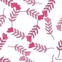 Abstract simple flower seamless pattern. Children's floral wallpaper. Cute plants endless backdrop. vector