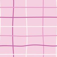 Pastel crossed lines grid seamless pattern. Hand drawn plaid endless wallpaper. Checkered background. vector