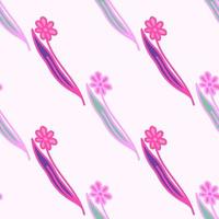 flor dibujada a mano de patrones sin fisuras. papel tapiz floral simple. vector