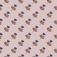 Flower seamless pattern in naive art style. Abstract simple floral wallpaper. vector