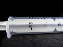 20ml syringe in closeup photo