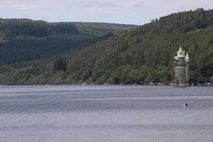 A view of Lake Vyrnwy in Mid Wales photo