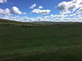 A view of Dartmoor National park in Devon from the summit photo