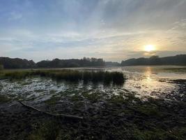 A view of a sunset at Brown Moss near Whitchurch in Shropshire photo