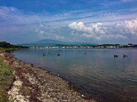 una vista del distrito de los lagos en cumbria cerca de coniston foto