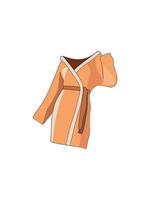 Home women's dressing gown. Vector illustration