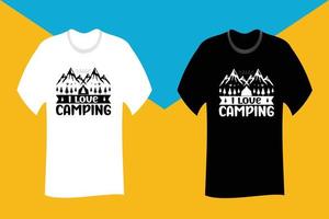 I Love camping T Shirt Design vector