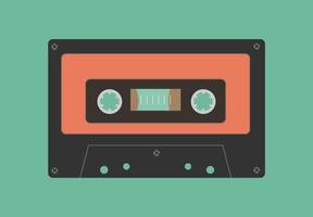 Simple Audio Cassette Vector Retro Style