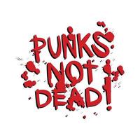 los punks no están muertos doodle ilustración para el diseño de la camiseta del cartel del tatuaje de la etiqueta engomada, etc. vector