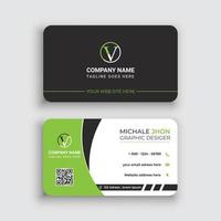 tarjeta de visita moderna. diseño de tarjeta de visita sencilla. diseño de tarjetas de visita creativas y elegantes. plantilla de tarjeta de visita sencilla