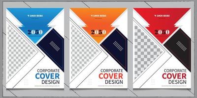 Booklet Flyer Template, Flyer template design, Corporate Cover Design, vector for poster flyer, brochure cover, Graphic design layout with triangle graphic elements and space for photo background.