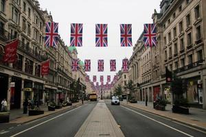 London in the UK in June 2022. A view of Regents Street during the Platinum Jubilee Celebrations photo