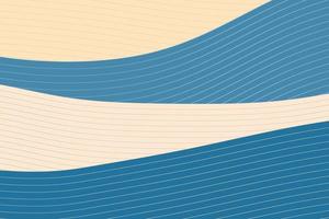 portada de diapositivas de presentación de paisaje de olas japonesas. ondas azules en estilo abstracto. fondo de patrón asiático tradicional con mar vector